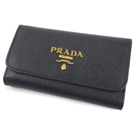 prada key case black patent leather|prada key case.